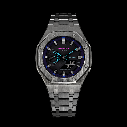 Gshock CasiOak Gunmetal - Cadran VB1A (Acier et index Gunmetal)